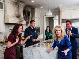 My MIL faked a gas explosion in our kitchen and blamed me. My husband threw me out while she laughed. Three days later, the fire investigator asked her one question, and her smile vanished.